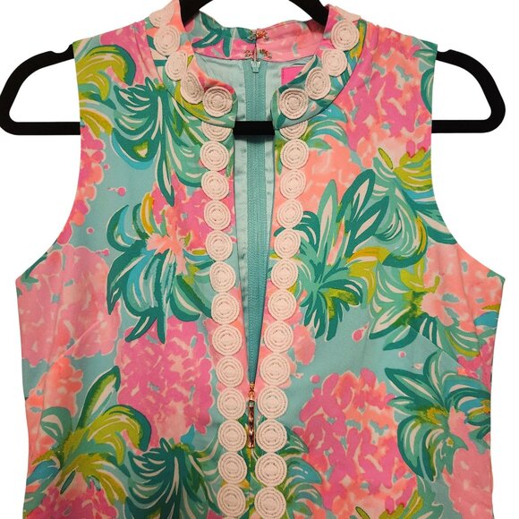Lilly Pulitzer Joanna Shift Dress Romper Size 4 Pineapple Shake - Picture 4 of 8